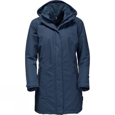 Abrigos Jack Wolfskin Madison Avenue Mujer - Azul Marino - Chile CIO805943